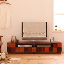 やさしいナチュラルデザイン 天然木北欧デザインテレビボード 幅140cmタイプ