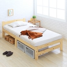 お部屋に馴染むシンプルスタイル 天然木パイン材すのこベッド (シングル)