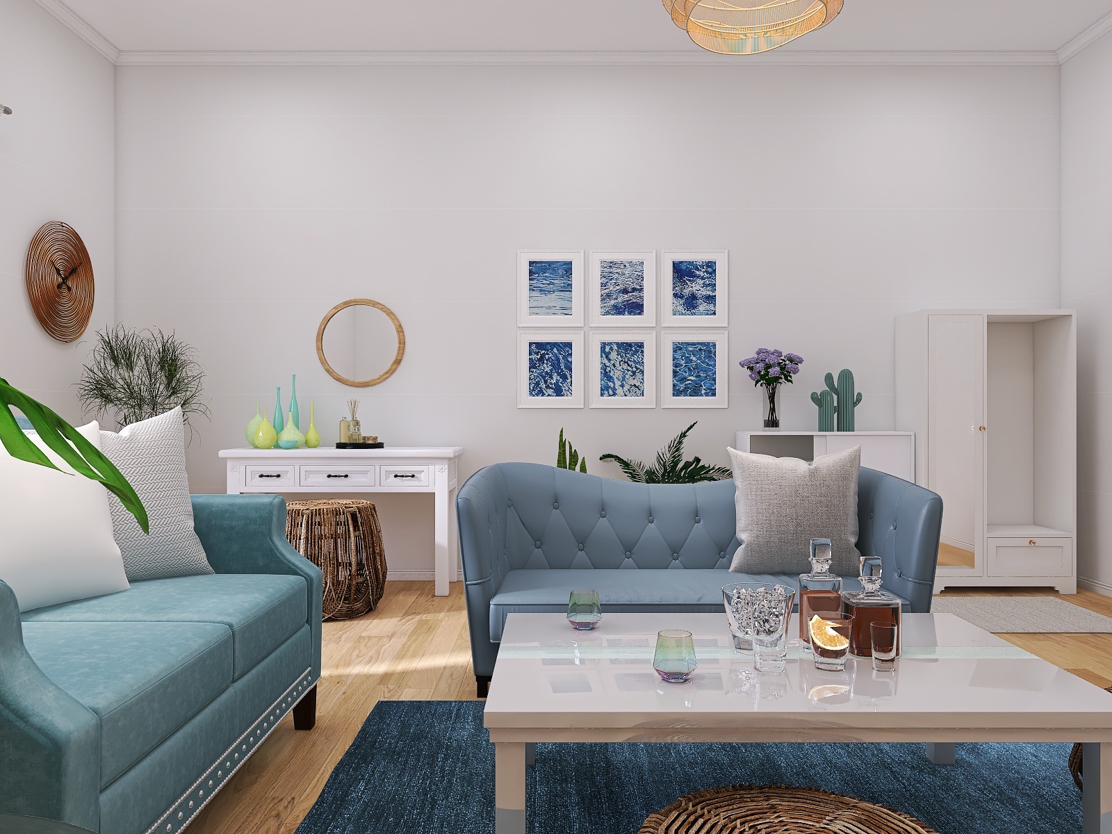 折れ戸ブルー インテリアにも