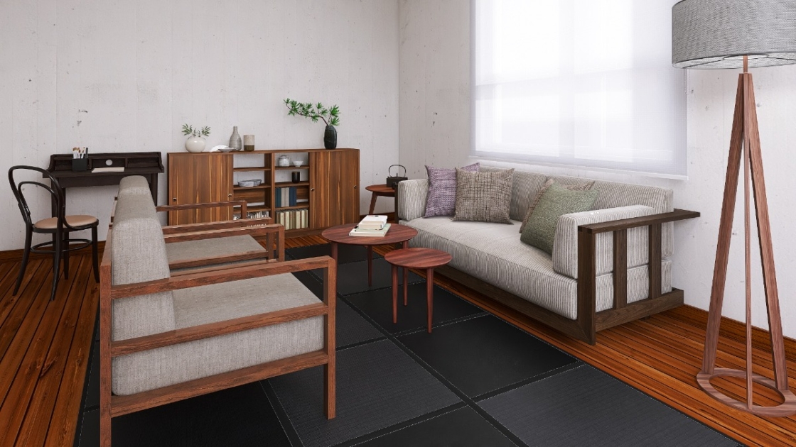 アート154　「宇宙空間HX2(ダークブラウン」　インテリアコーディネート 注目のリッチ&ダークカラー｜部屋を彩る深みのある色使い