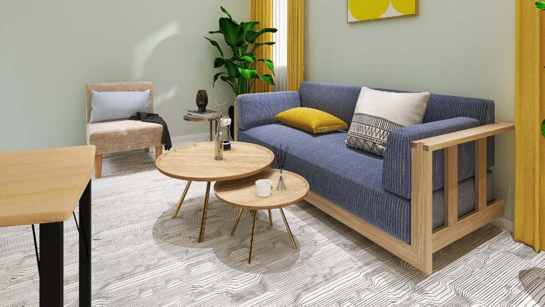 アート193 「文学A(ダークイエロー)」 インテリアコーディネート