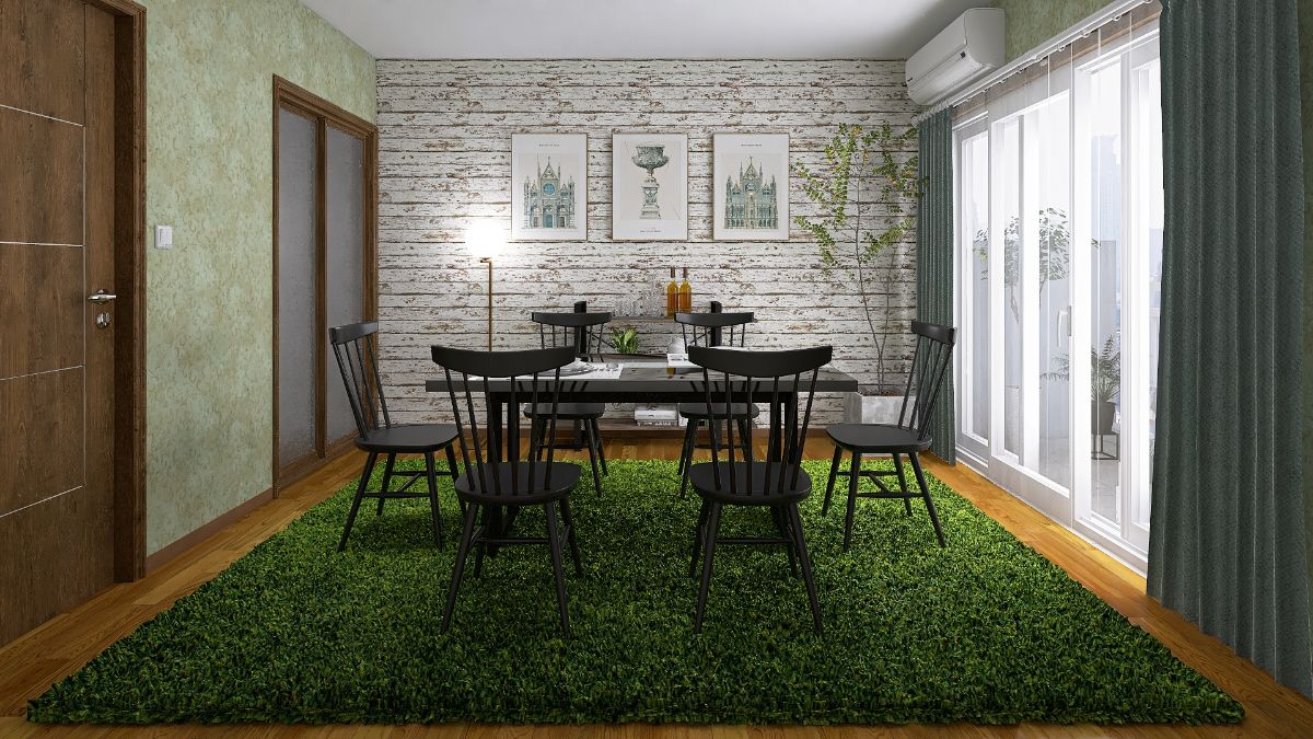 北欧の森がおうちに！グリーンで包む癒しのリビングダイニング