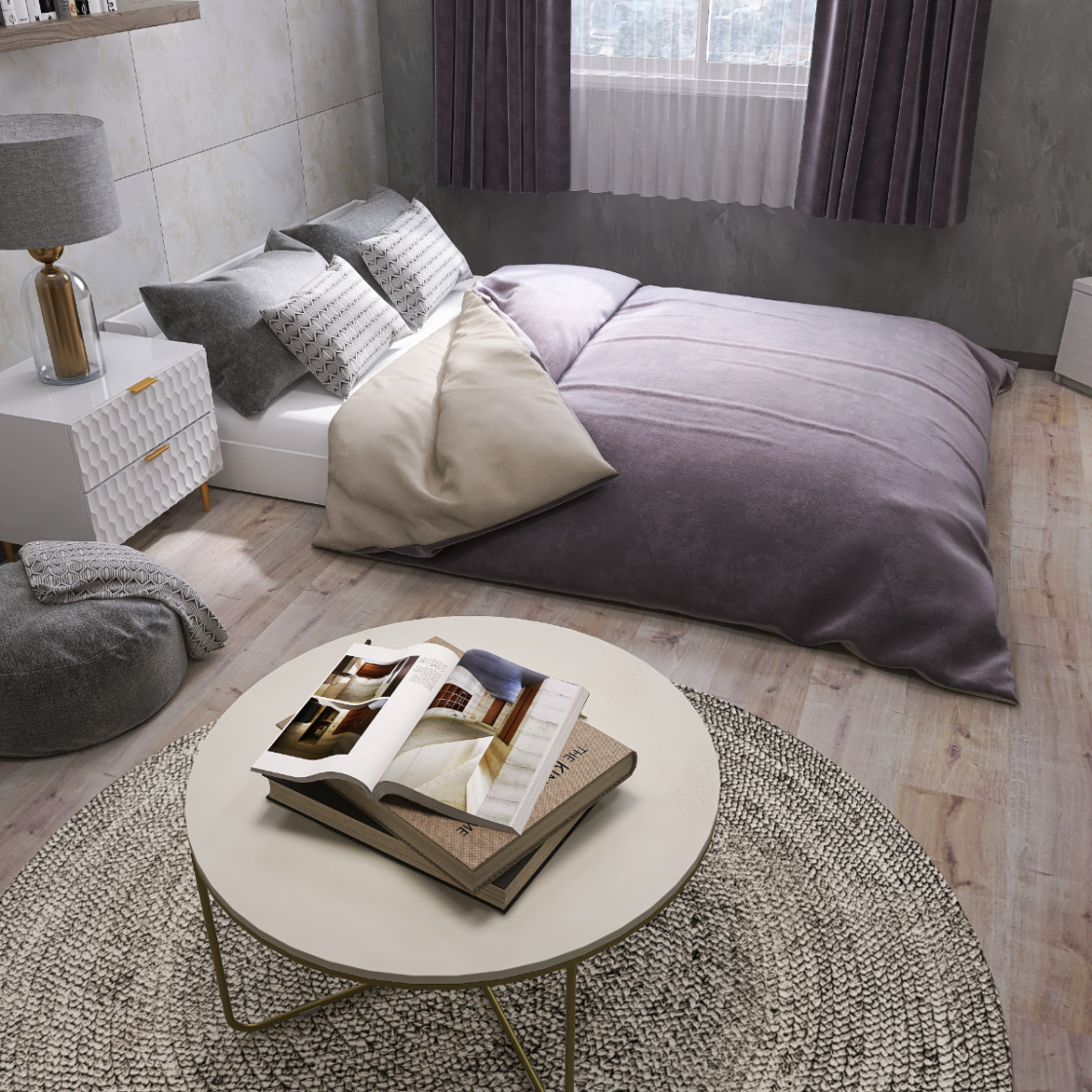 6畳で魅せる！無骨でも優しさ感じるインダストリアルモダンな寝室