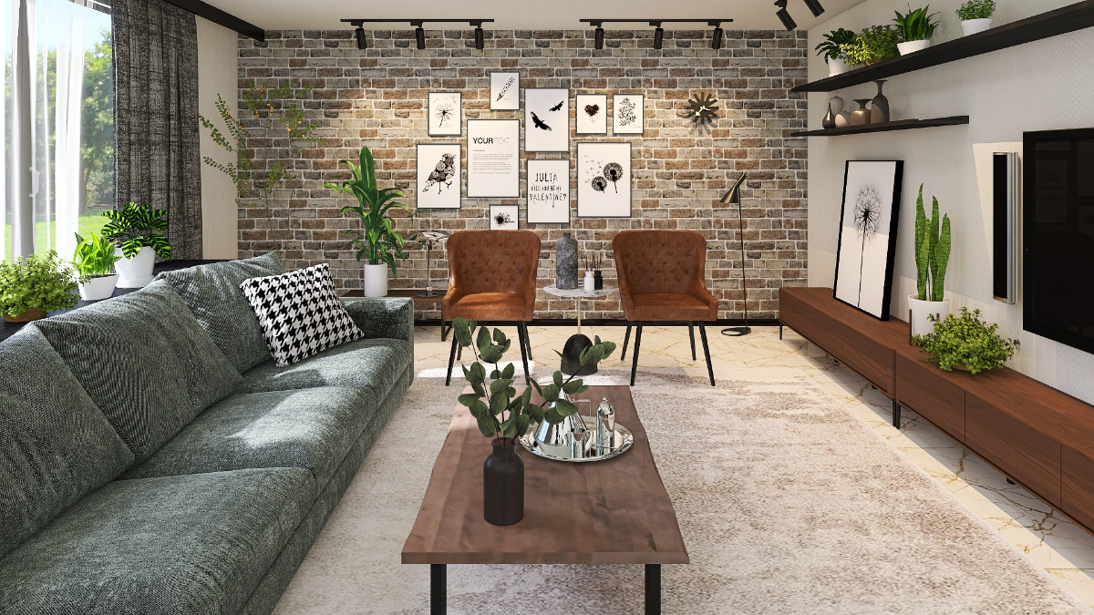 家族とのコミュニケーションに♪おしゃれな黒×ブラウンのモダン空間