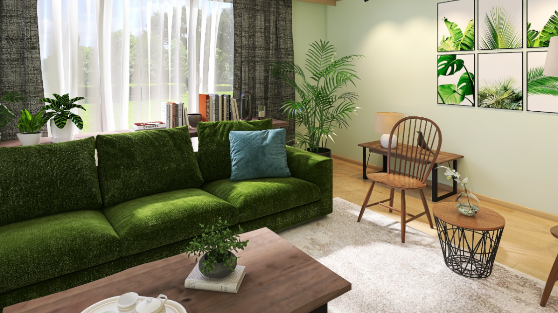 アート206 「タイム2(グリーンブルー)」 インテリア