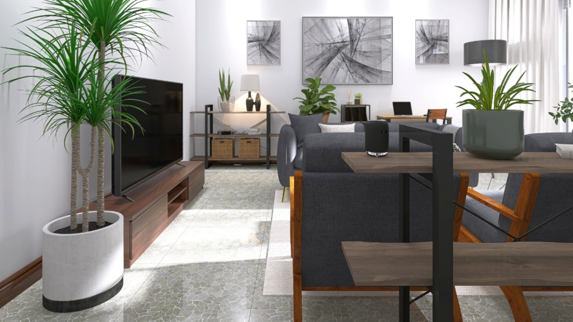 モノトーン＋異素材ミックスで一段上の大人リビングを実現 | カヴァー