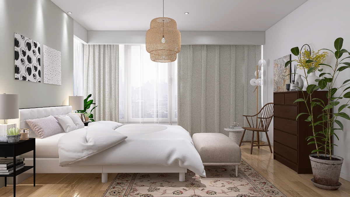 かわいいおしゃれ夜寝室インテリア 白×ブラウン】でエレガントに♡夫婦で過ごすクラシックな寝室