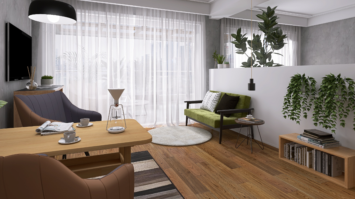 ナチュラル×モダン】好きを詰め込んだカフェ風リビングダイニング