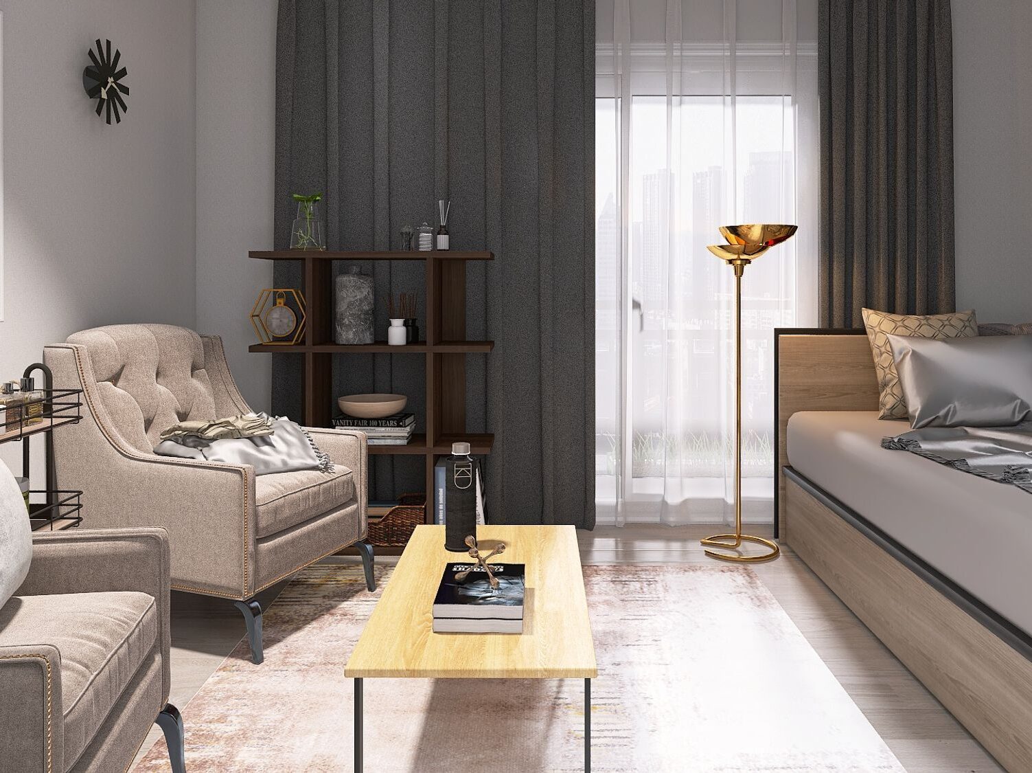 清潔感あるアクリルデザインテーブル