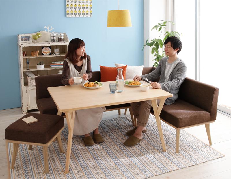 天然木北欧スタイルダイニングオンネル/5点セット(テーブル+チェア×4) ダイニングテーブルセット天然木北欧スタイルオンネル&frasl;5点セット
