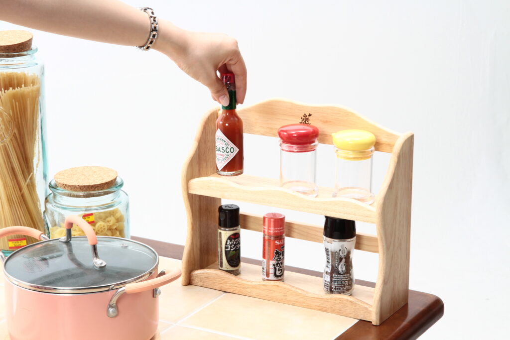 キッチンラック スパイスラック 熱いヤカン・お鍋が置けるよ