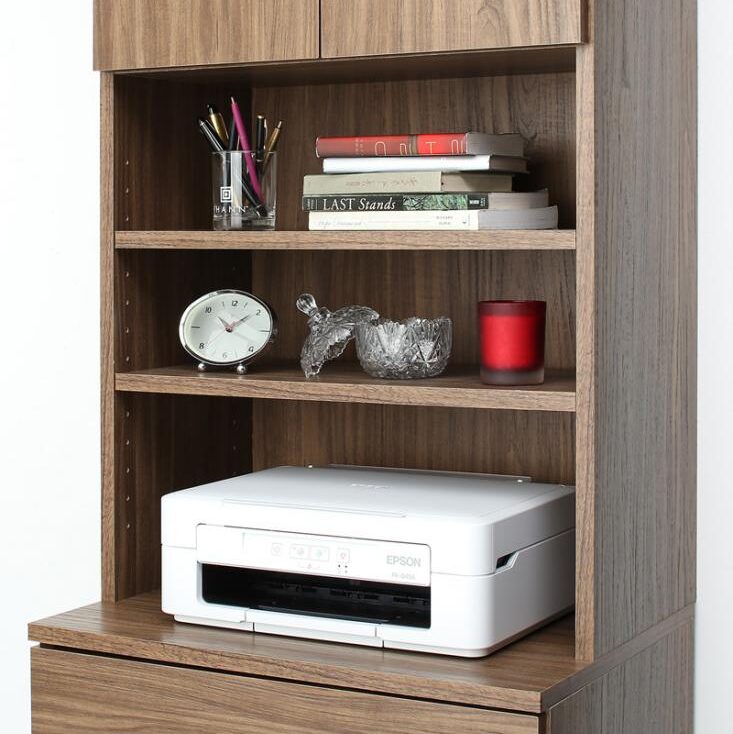 ☆ 馴染むデザイン PCラックプリンター台 キャスター 引き出し付き