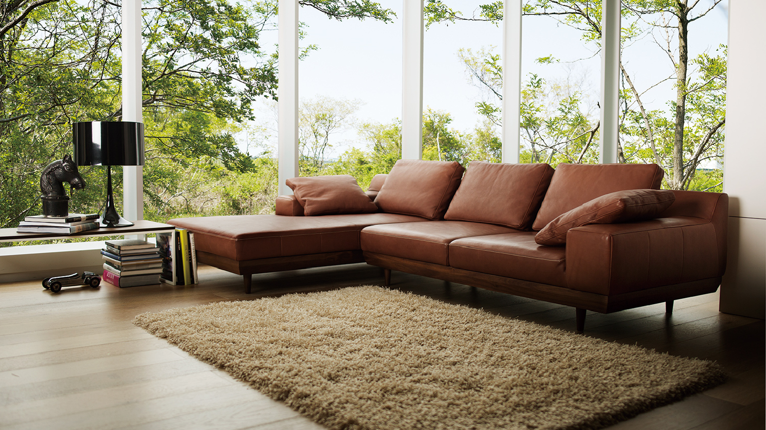 東京インテリアアレアカウチソファーローソファーオットマン