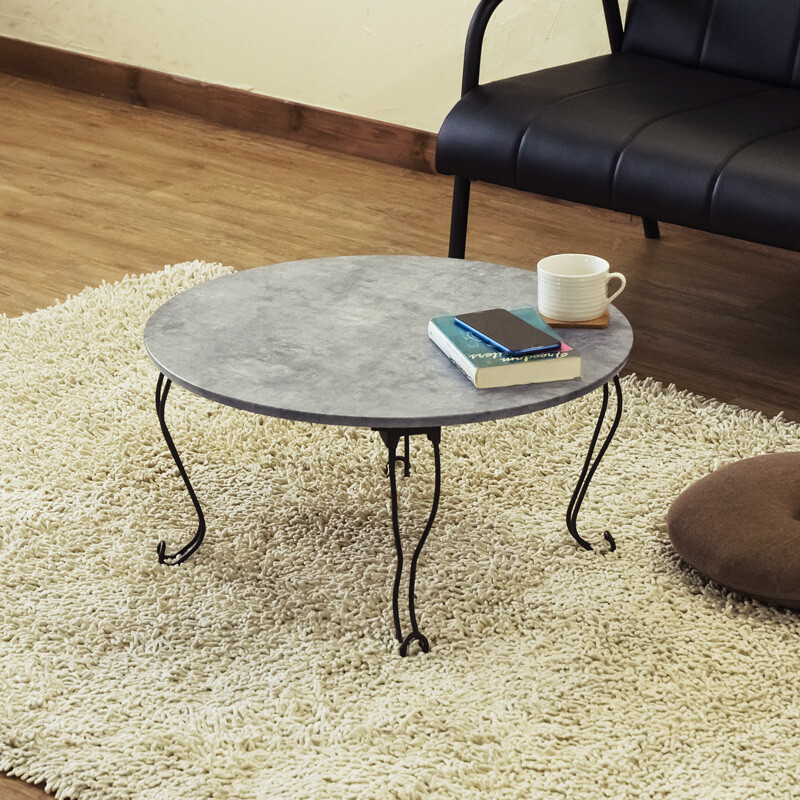 大理石調スチール脚 ローテーブル シックモダン センターテーブル
