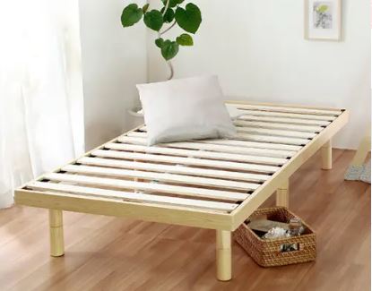 ベッド☆無垢パイン材☆シングル☆天然木☆W900×L2050×H330