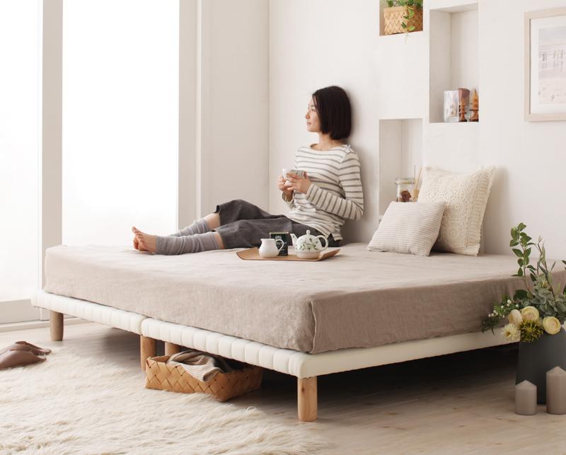 搬入・組立・簡単選べる7つの寝心地すのこ構造脚付きマットレスボトムベッド プレミアム2層ポケットコイルマットレス付き シングル 脚15cm 組立設置付 搬入・組立・簡単選べる7つの寝心地すのこ構造脚付き マットレス