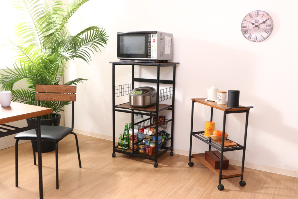 狭いキッチンスペースも空間を有効活用♪❤安定感抜群＆耐荷重