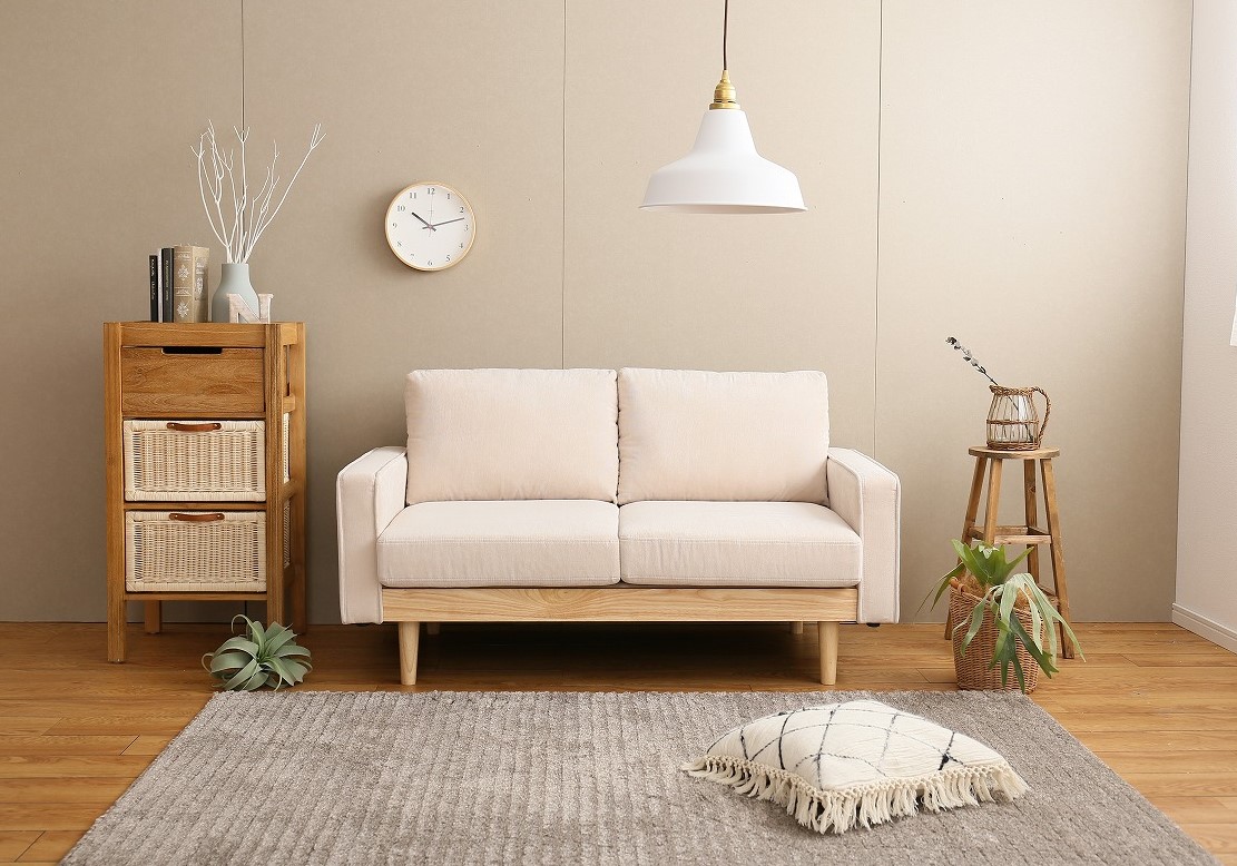 早い物勝ち！ナチュラルソファー ホワイトベージュ