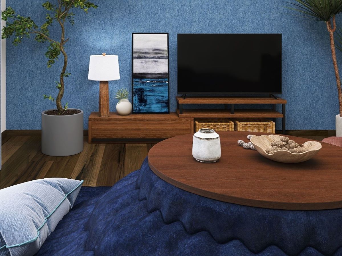 ハイタイプこたつ かわいい  部屋に馴染みやすいデザイン ダサく見えない！おしゃれなこたつインテリアのコーデ例