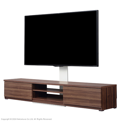 壁よせTVスタンド テレビ台用スタンド+背面収納木目調テレビ台セット 幅180cm