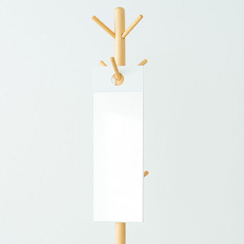 好きな場所に引っ掛けられて便利な フックミラー 高さ60cm