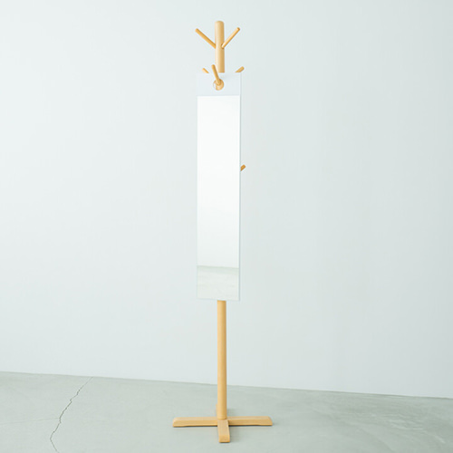好きな場所に引っ掛けられて便利な フックミラー 高さ100cm