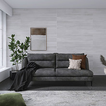 国産家具の美しさ モダンデザインソファ 3人掛け マーブルダークグレー
