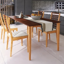 秋田木工 ワンランク上のナチュラルな風合い ウォールナット材・ナラ材ダイニングテーブル