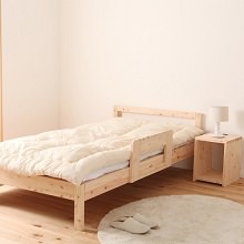 寝台職人 上質素材 並べて使えるシンプルひのきすのこベッド (セミダブル)