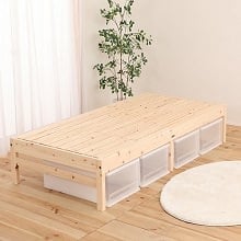 寝台職人 頑丈設計 天然木ひのきベッド すのこタイプ(シングル)