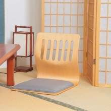[2個セット] 和風なデザインで心が和む 和座いすクッション付き ナチュラル