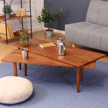 アンバランスなオシャレなデザイン センターテーブル ツイン