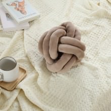 [3個セット] 見た目がかわいい ボールクッション 直径24cm ブラウン