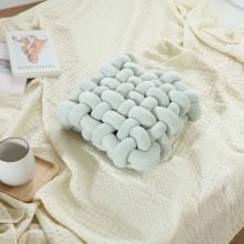 [3個セット] 見た目がかわいい スクエアクッション 34×34cm グリーン