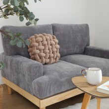 [3個セット] 見た目がかわいい スクエアクッション 34×34cm ブラウン