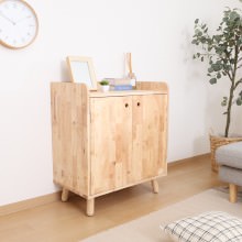 天然木の温もりを感じるナチュラルデザイン 壁面収納ユニット ボトムキャビネット