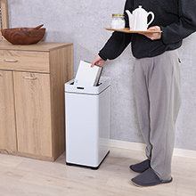 使いやすいシンプル設計 除菌消臭センサーダストボックス 45L ホワイト