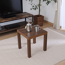 コンパクトにすっきり収まる キューブテーブル 40×40cm ブラウン