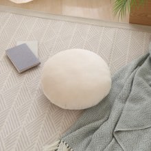 [2個セット] 心地よい もちもち丸クッション 直径40 アイボリー