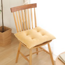 [2個セット] 心地よい もちもちシートクッション 42×40cm イエロー