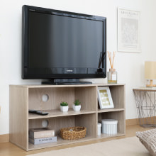 散らかるテレビ周りをすっきり整理できる TVラック 幅89cm アッシュグレー
