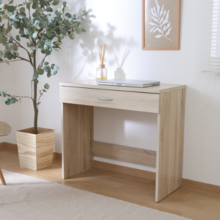 清潔感あふれるシンプルデザイン デスク ホワイトウォッシュの詳細