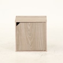 [2個セット] 空間を整える収納力 キューブボックス 扉付 アッシュグレー