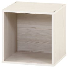 [2個セット] 空間を整える収納力 キューブボックス ホワイトウォッシュ