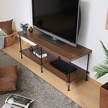 使い勝手が良い ツイストロックTV台 幅120cm (ミディアムブラウン)