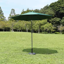 リゾート感のある上品カラー アルミパラソル 270cm (グリーン)