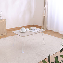 軽量で持ち運びも収納も楽ちん くすみカラーテーブル グレージュ