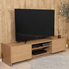 お部屋に馴染む TVボード 幅160cm ミドルブラウン