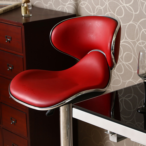 懐かしいレトロな雰囲気が漂う カウンターチェア レッドの詳細
