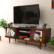 ナチュラルブラウンの北欧調のデザインが美しい テレビボード 幅150cm